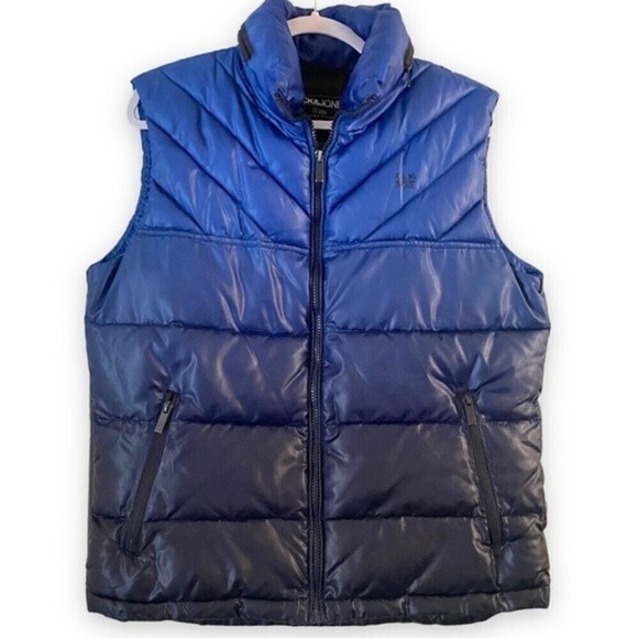 Jack & Jones Men’s Outerwear Ombre Puff Patted Quilted Gorpcore Full Zip Vest - Picture 1 of 9